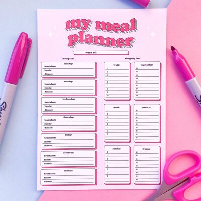 My Meal Planner Notepad A4