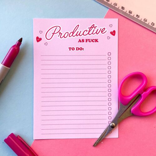 Productive As Fuck To-Do List A5