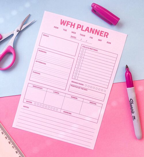 Work From Home Daily Planner A5