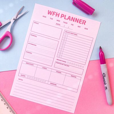 Work From Home Daily Planner A5