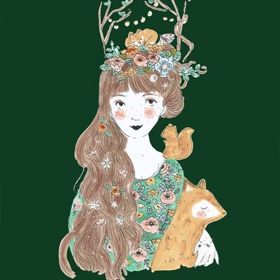 tarjeta de la reina del bosque