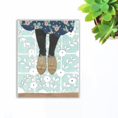 cement tile card