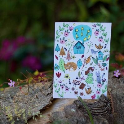 blue house card