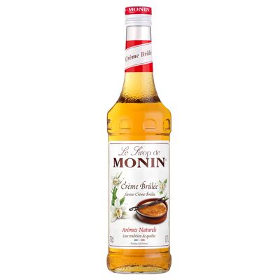 MONIN Crème Brulée Flavor Syrup for cocktails, whipped cream or hot drinks - Natural flavors - 70cl