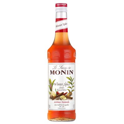 MONIN Winter Spice Flavour Syrup zum Würzen Ihrer Glühweine oder anderer Cocktails – Natürliche Aromen – 70 cl