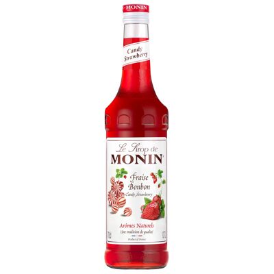 MONIN Candy Erdbeersirup für Cocktails oder Limonaden – Natürliche Aromen – 70cl