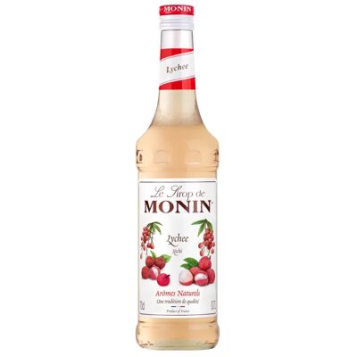 MONIN Litschi-Sirup für Milchshakes, Cocktails und Limonaden – Natürliche Aromen – 70 cl