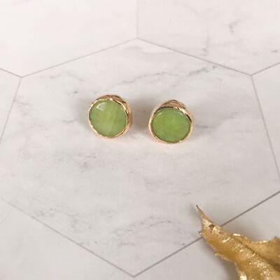 Jade Studs - Light Green (SN033)