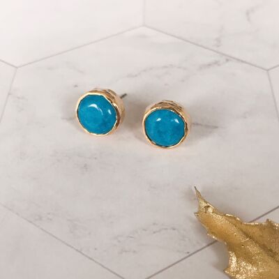 Jade Studs - Blue (SN034)