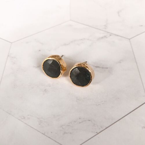 Jade Studs - Black Onyx (SN037)