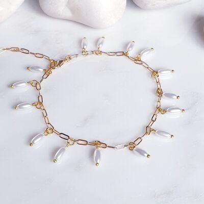 Batool Pearl Anklet (SN060)
