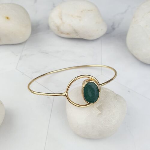 Saira oval emerald bangle (SN069)