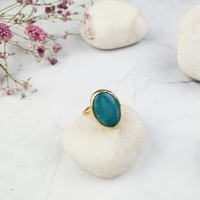 Bague Saira ovale aigue-marine (SN093)