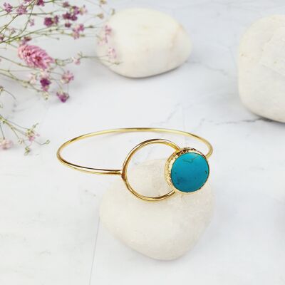 Bracelet Saira Rond Turquoise (SN098)