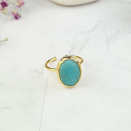 Saira Oval Turquoise ring (SN101)