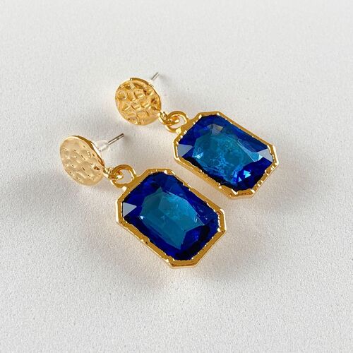 Crystal  Earrings - Sapphire Blue (SN132)