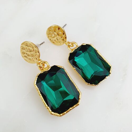 Crystal  Earrings - Rainforest Green (SN133)