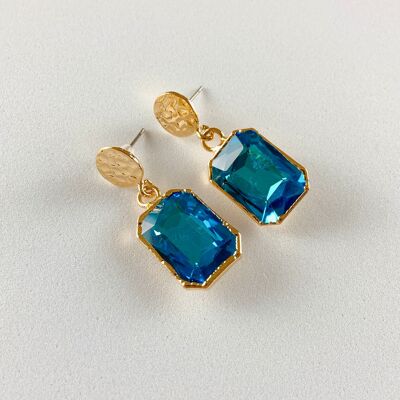 Boucles d'oreilles en cristal - Bleu clair (SN134)