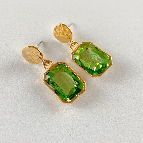 Crystal  Earrings - Light green (SN135)