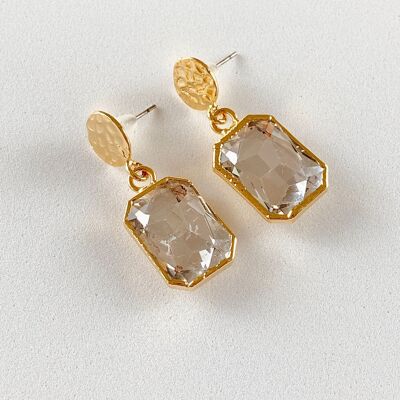 Boucles d'oreilles en cristal - Blanc (SN136)