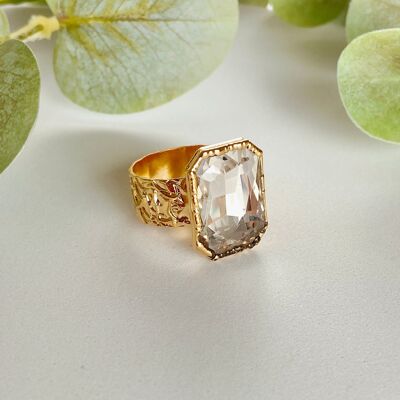 Anillo Cristal - Blanco (SN138)