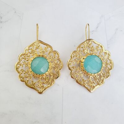 Sultan Aqua Jade  Earrings (SN160)