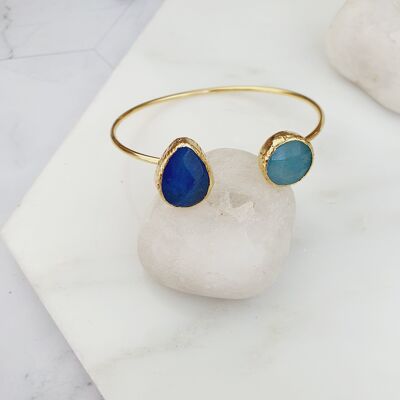 Bracelet en agate bleue Derya (SN164)
