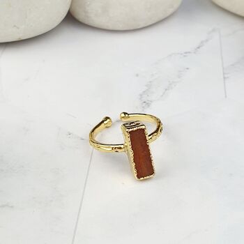 Bague Agate Brune Asma (SN187) 1