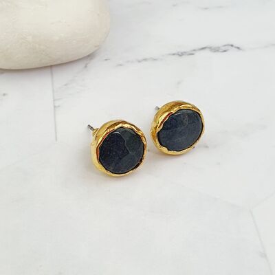 Black Jade Studs (SN208)