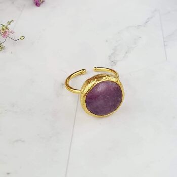 Bague en agate violette Saira (SN394) 1