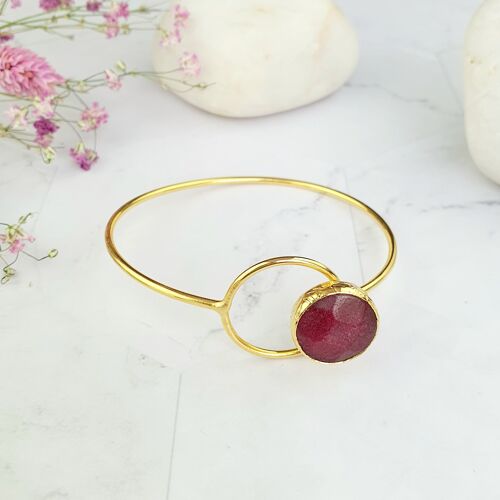 Saira Round Red Jade bangle (SN410)