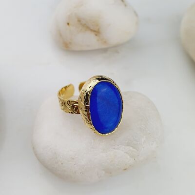 Bague Agate Bleue Niroli (SN466)