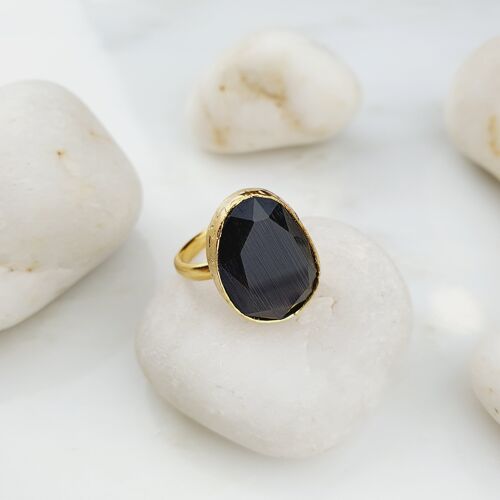 Saideh Black Cat's eye Ring (SN483)