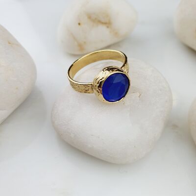 Zelifeh Anello Occhio di Gatto Blu (SN488)