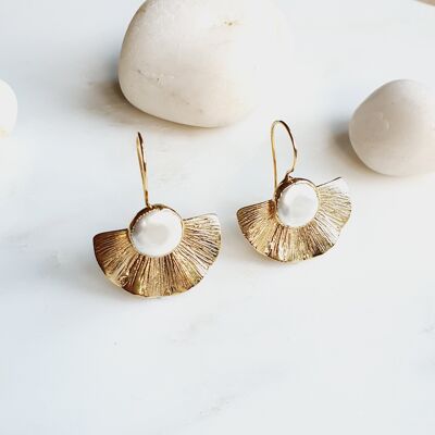 Gold Pearl  Earrings (SN498)