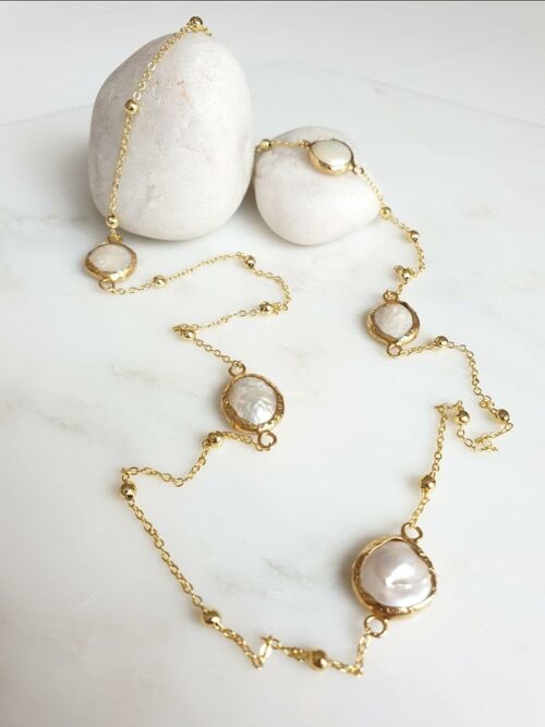 Pearl chain necklace (SN499)
