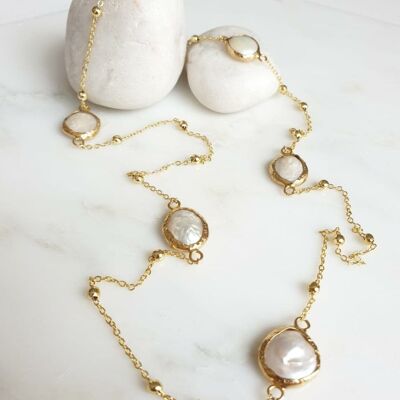 Pearl chain necklace (SN499)