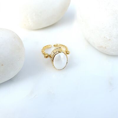 Oval Pearl Ring (SN511)