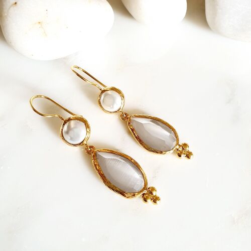 Selina white Earrings (SN518)