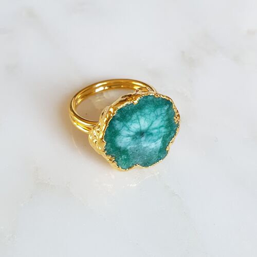 Green Solar Quartz Ring (SN527)