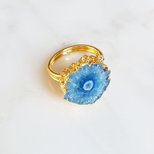 Blue Solar Quartz Ring (SN528)