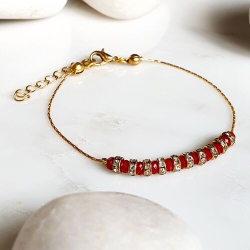 Red Diamonte Bracelet (SN576)