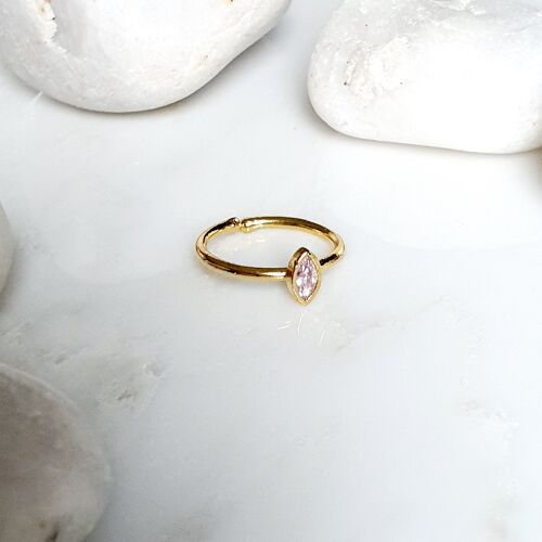 Stackable Pink Small  Lens Ring (SN593)