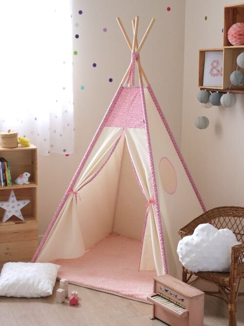 Tipi enfant Fleurs Roses