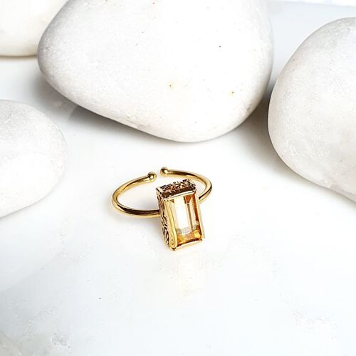 Stackable Yellow Rectangle  Ring (SN609)