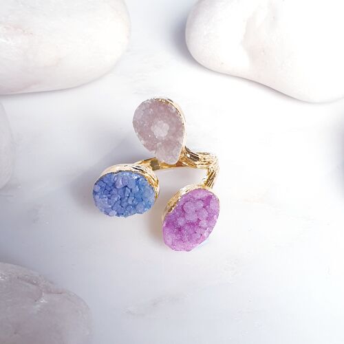 Colourful Druzy stone Ring (SN638)