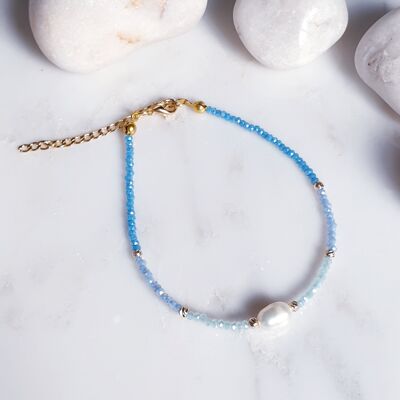 Beaded Ezra Anklet - Blue (SN675)