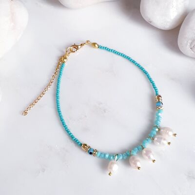 Nurshan  Anklet - Turquoise (SN681)