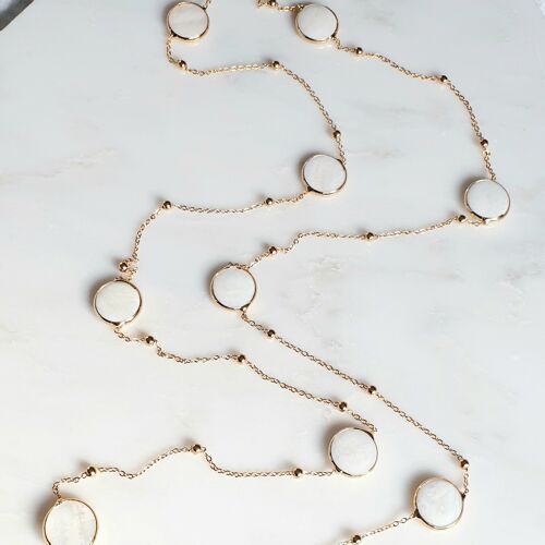 Mother of Pearl chain necklace (SN709)