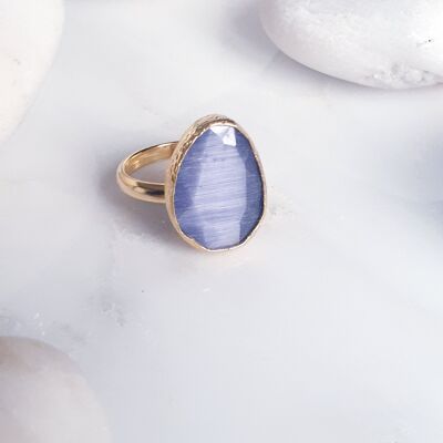 Lilac Cat's Eye Ring (SN723)